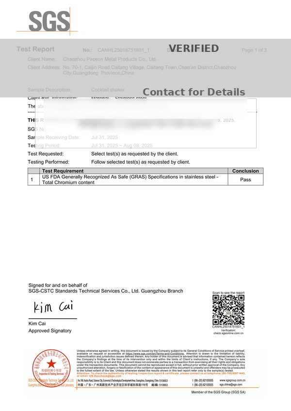 FDA Certificate