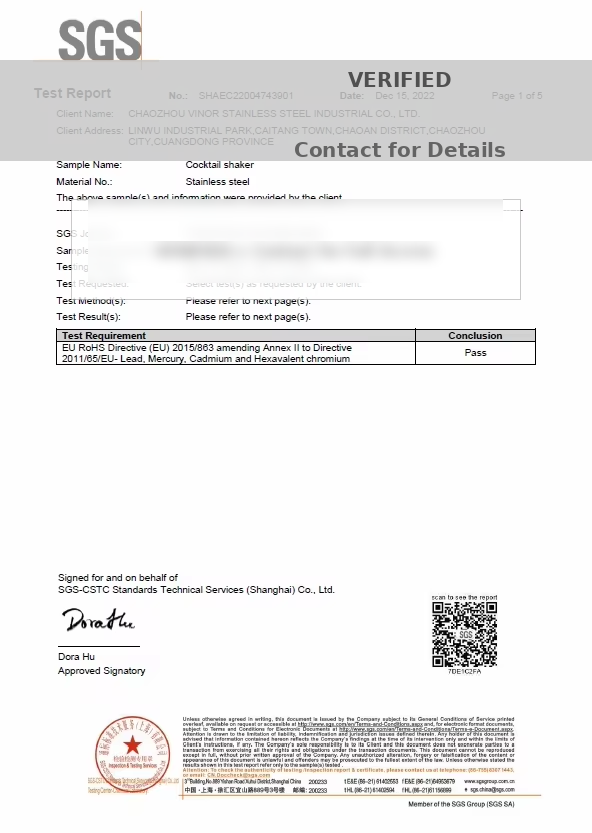 RoHS Certificate