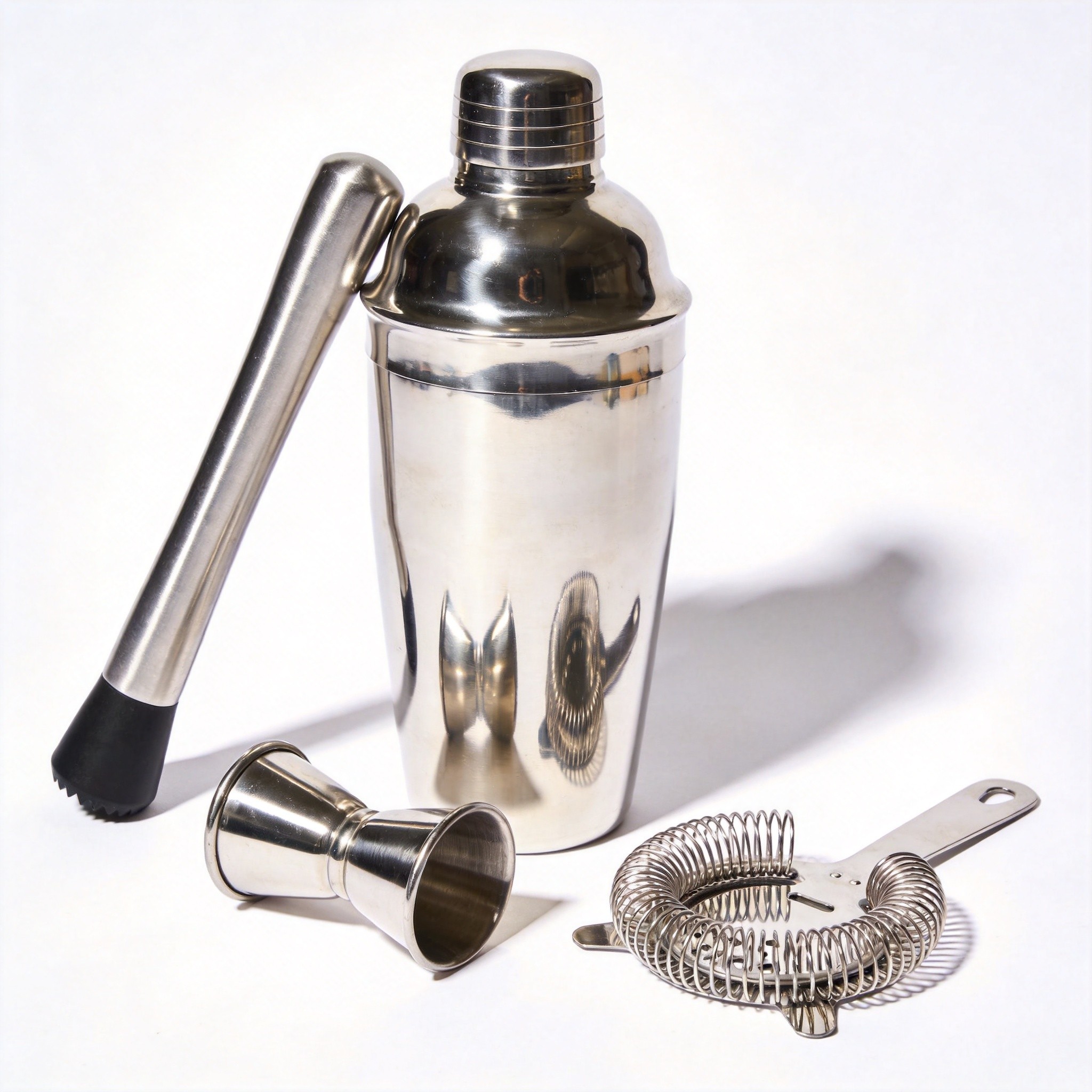 5 Pcs Reusable Eco-Friendly Bar Tool Cocktail Boston Shaker Set